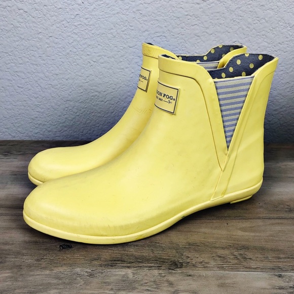 london fog yellow rain boots